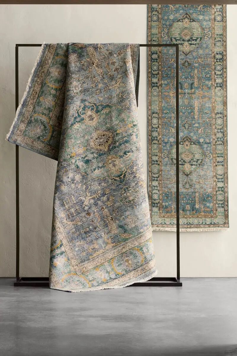 Someplace In Time Pendulum Blue 9' x 12' Rug image number 2