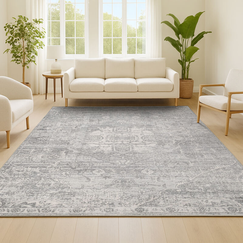 Friv Modern Persian Vintage Medallion Area Rug