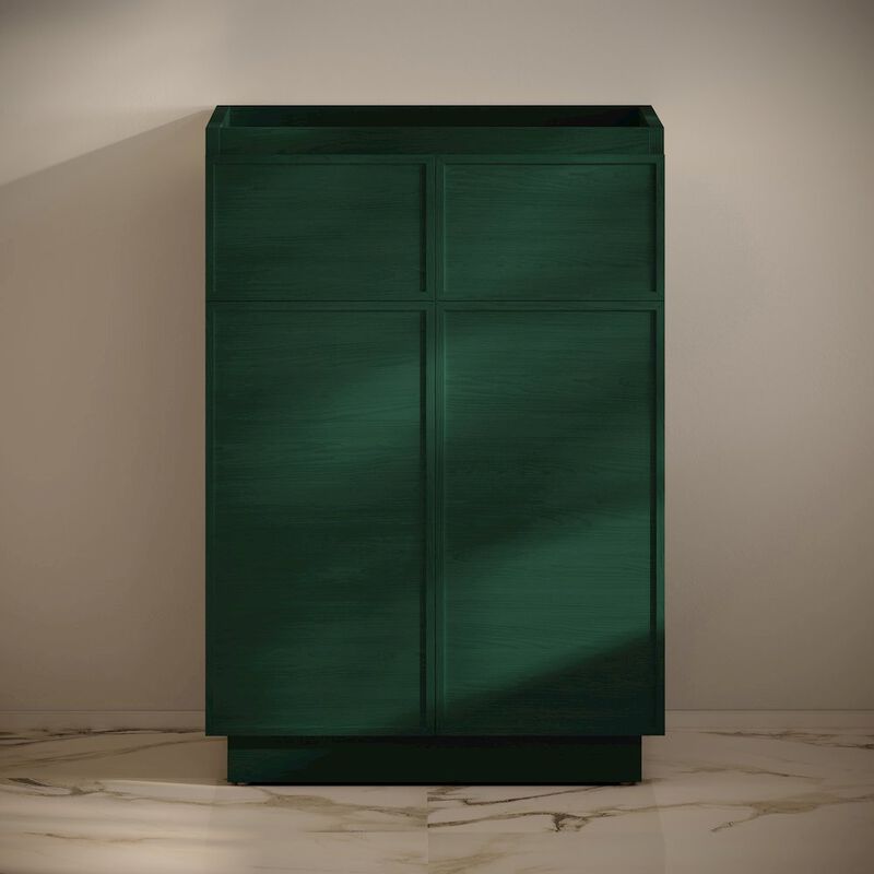 St. Tropez 24" Freestanding Bathroom Vanity Cabinet without Top in Green Oak image number 5