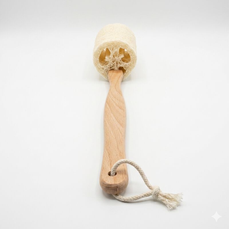 Natural Loofah Bath Brush image number 1