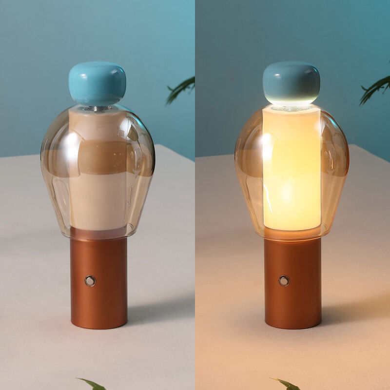 Evonne 10.75" Modern Glam Candle-Style Rechargeable/Cordless Dimmable Integrated LED Table Lamp with Touch Sensor