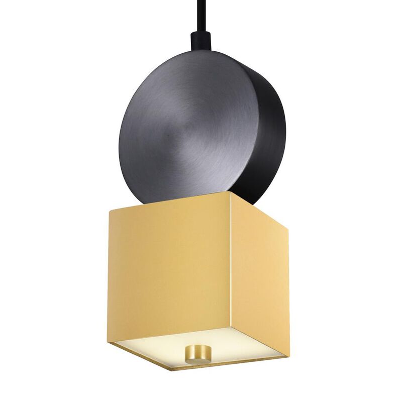 Saleen LED Mini Pendant With Sun Gold & Black Finish