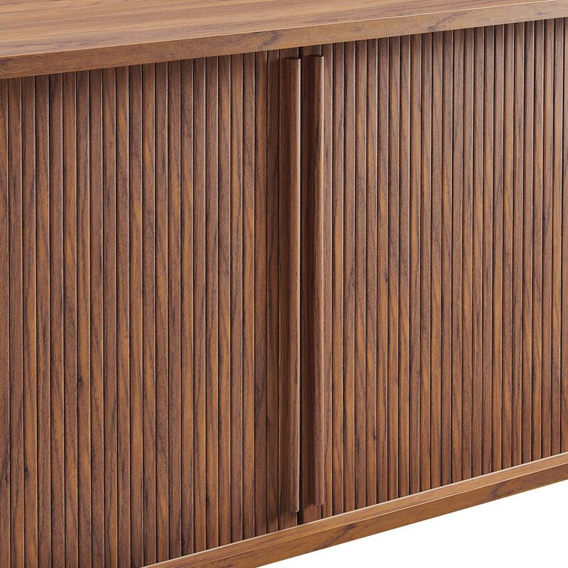 Modway Cadence 63 Inch Fluted Sideboard - Versatile Buffet Stand - Modern TV Console - Credenza with Storage - Entryway Cabinet - High TV Stand image number 9