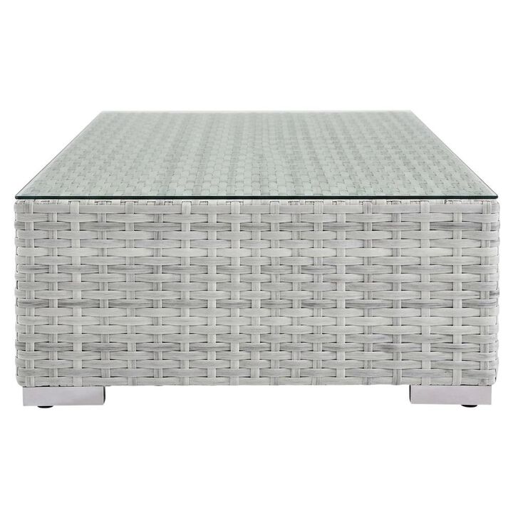 Contemporary Outdoor Patio Coffee Table With Weather-Resistant Surface
