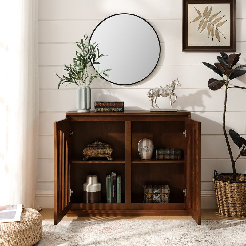 Curved Openwork Fluted Sideboard image number 4