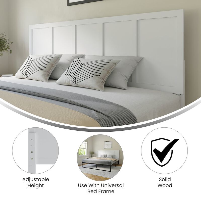 Flash Furniture Contemporary King Size Raised Panel Headboard image number 7