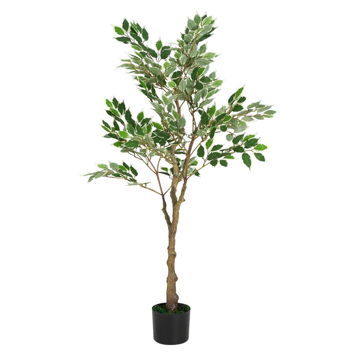 Christopher Knight Home Ferdinand Indoor 51"H Pre-Potted Artificial Ficus Tree with Twisted Trunk