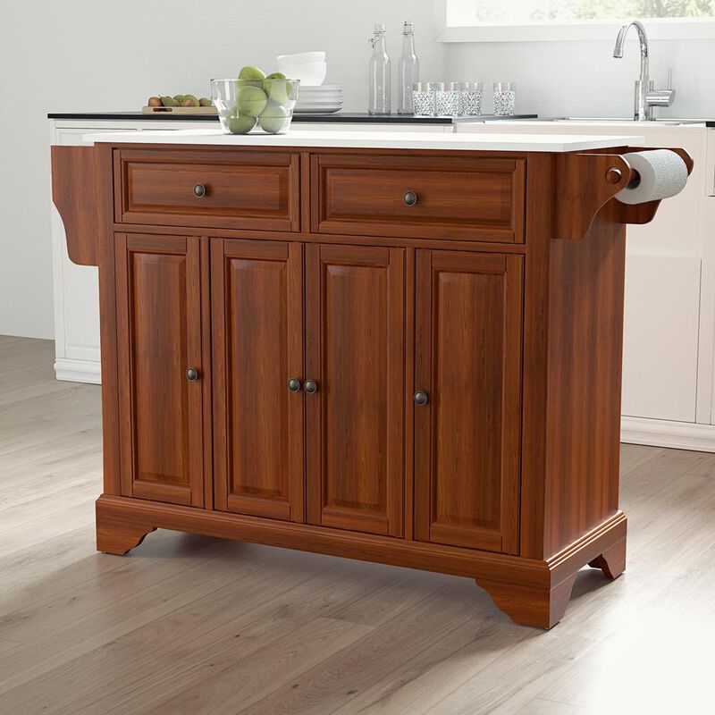 Crosley Furniture Lafayette Stone Top Full Size Kitchen Island/Cart