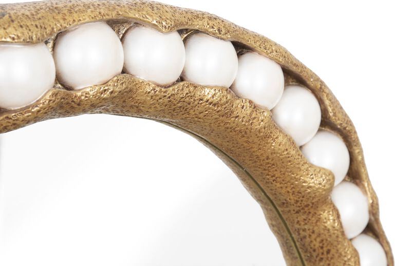 Pearl Mirror in Gold Leaf