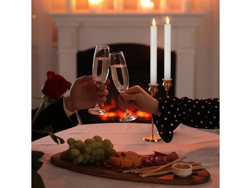 Pieces Flameless Taper Candles 10 Inch image number 5