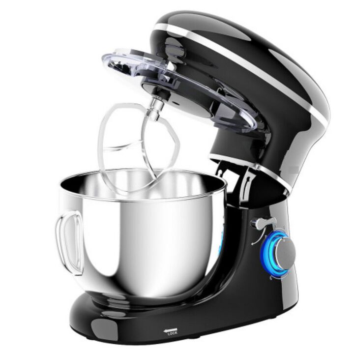 6 Speed 6.3 Qt Tilt-Head Stainless Steel Electric Food Stand Mixer