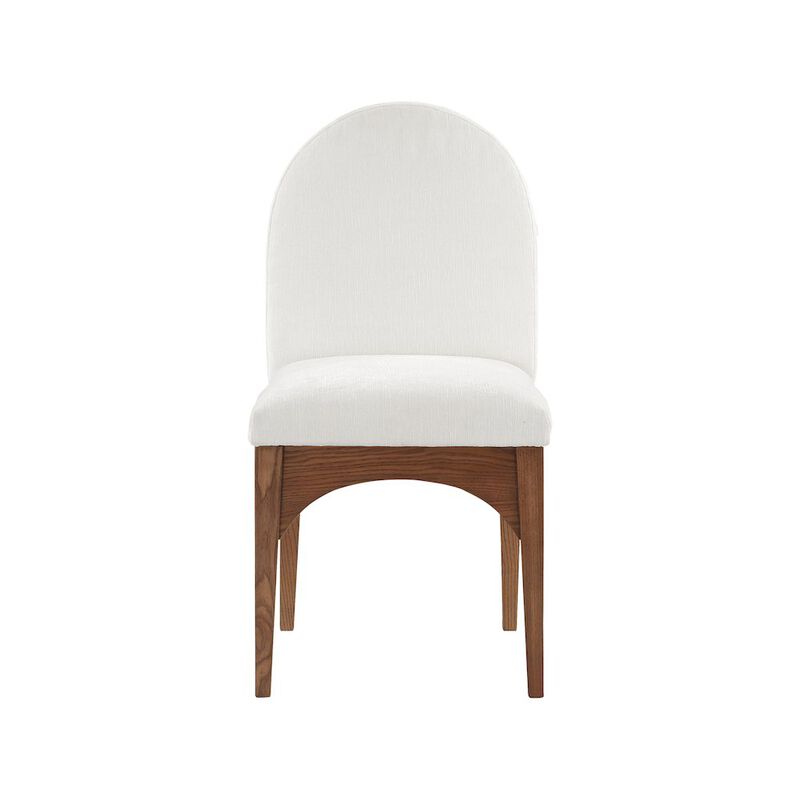 Meridian Furniture Waldorf Cream Chenille Fabric Dining Chair