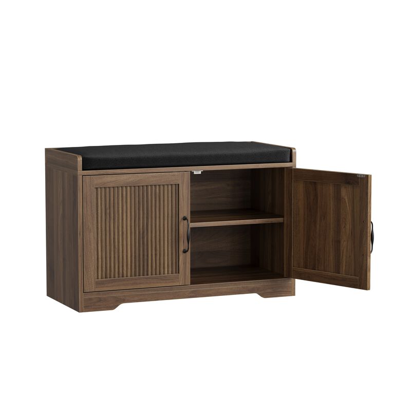 Dempal entryway shoe storage bench image number 8