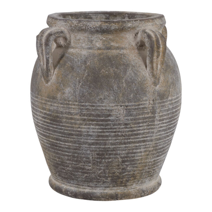 10" Vase With Handles, Brown