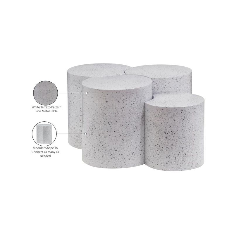 Meridian Furniture Dimple White Coffee Table