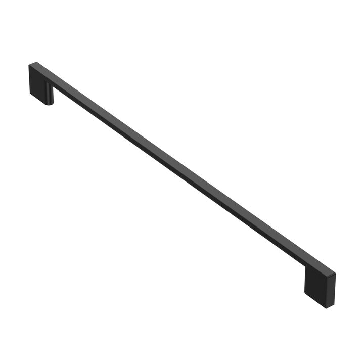 Alzassbg 5 Pack Matt Black Cabinet Pulls, 12-1/2 Inch(320mm) Hole Centers Rectangle Cabinet Handles Kitchen Pulls for Drawers an