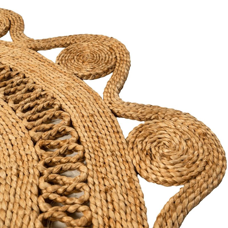 Plain Handwoven Stellar Braided Jute Lace Mat image number 1
