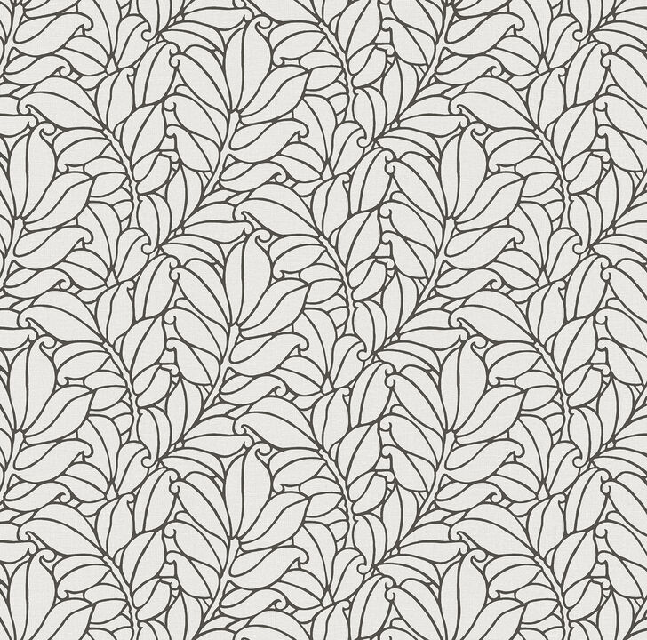 Coraline White Leaf Wallpaper