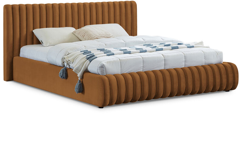 Meridian Furniture Nico Saddle Velvet King Bed