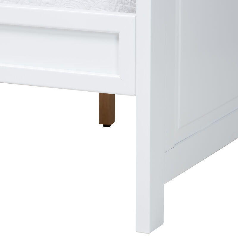 Baxton Studio Ceri Classic and Traditional White Finished Wood Twin Size Daybed