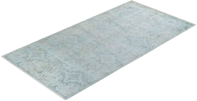 Vibrance, One-of-a-Kind Hand-Knotted Area Rug  - Light Blue, 6' 2" x 12' 2"