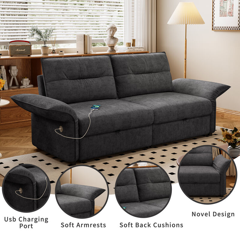 Honnox 85-inch convertible sofa bed image number 5