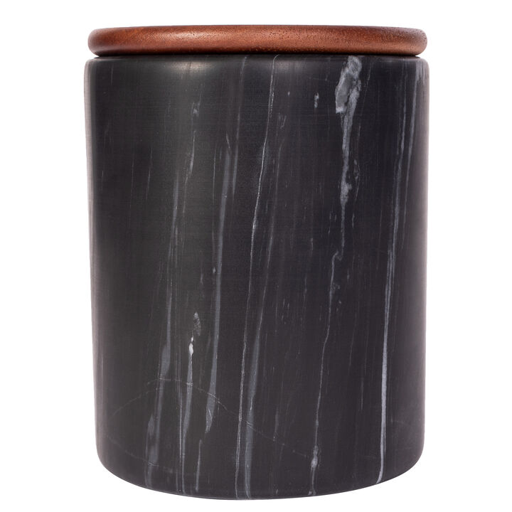 Saboga Home&trade; Storage Canister with Sealed Wood Top
