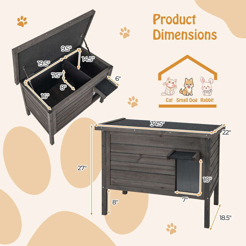 Outdoor Cat House for Cold Weather &ndash; Foam-Insulated Pet Shelter for Winter Comfort image number 4