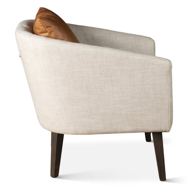 World Interiors Olivia Armchair in Beige Linen image number 4