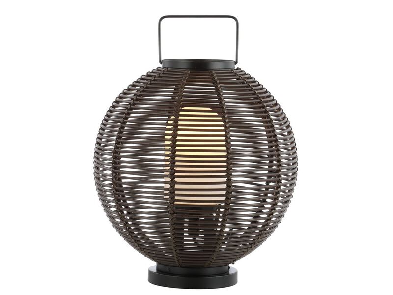 Jigu Outdoor Woven Globe Asian LED Lantern image number 0