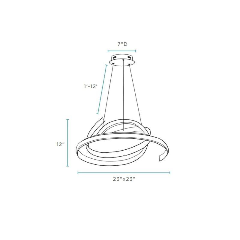 Oslo Chandelier Gold Metal Integrated LED Dimmable