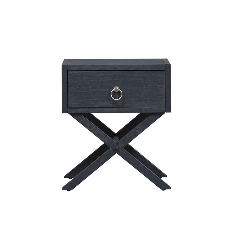 Liberty Furniture East End 1 Drawer Accent Table in Wirebrushed Denim image number 1