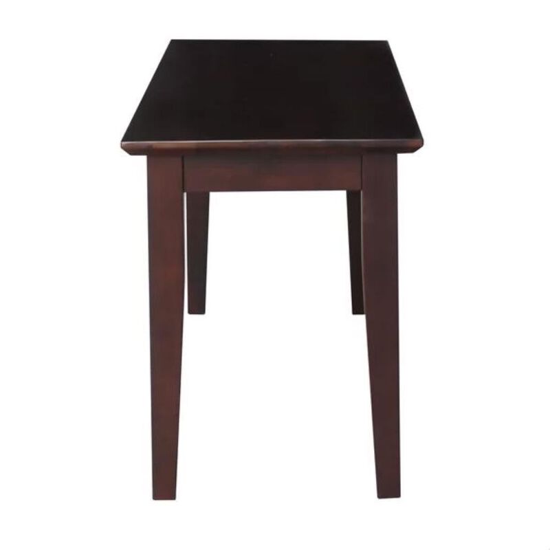 Hivvago Solid Wood Entryway Accent Bench in Java Brown Finish