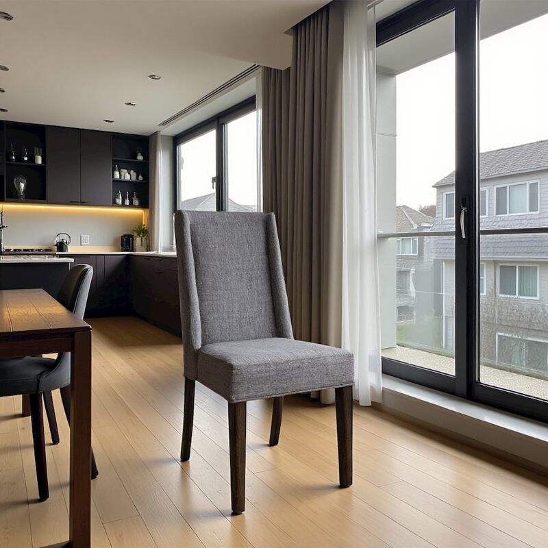 Starlight Canyon Home Elegant Brown Side Chair – Upholstered Wooden Dining Chair for Any Room