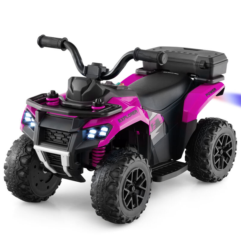 6V Electric Kids Ride-On ATV with Spray Feature, Storage Box and Music image number 3