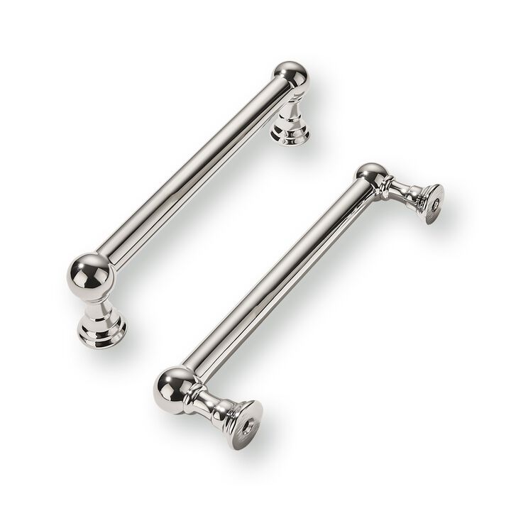khtumeware 2 Pack 3-3/4 Inch Hole Center Polished Nickel Cabinet Pulls Heavy Duty Solid Cabinet Handles cabinets Dressers Kitche
