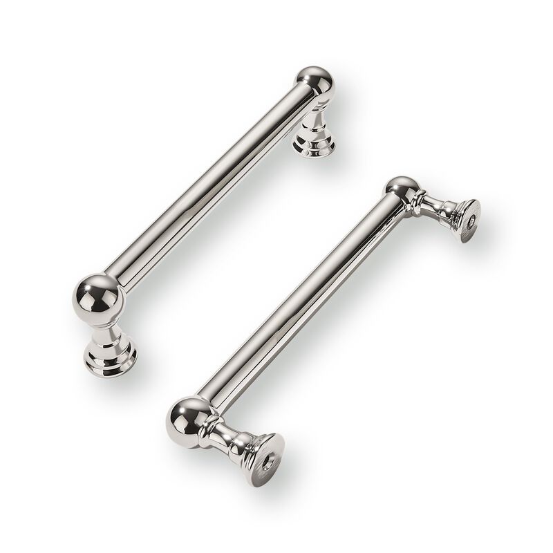 khtumeware 2 Pack 3-3/4 Inch Hole Center Polished Nickel Cabinet Pulls Heavy Duty Solid Cabinet Handles cabinets Dressers Kitche