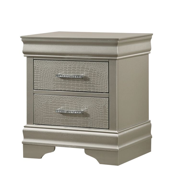 Streamdale Champagne Diamond-Tuft Nightstand image number 0