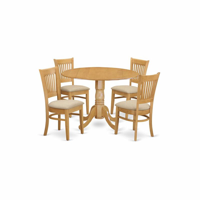 5 Pc small Kitchen Table set-drop leaf Table and 4 dinette Chairs