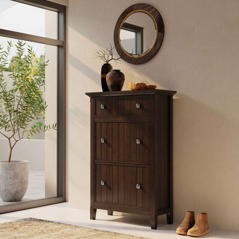 Julto Solid Pine Wood Shoe Storage Cabinet image number 2