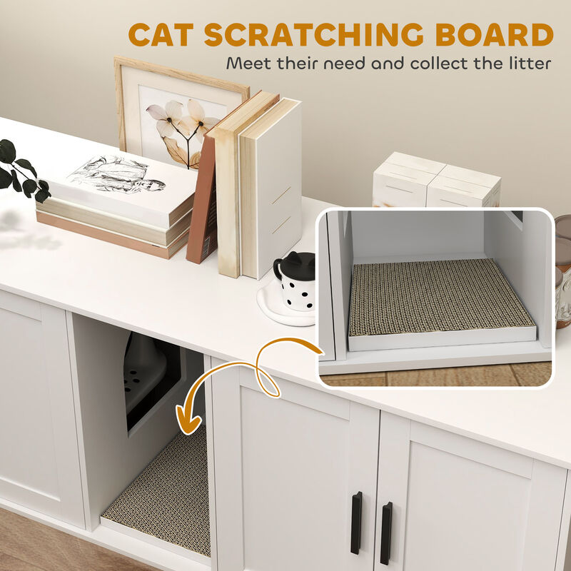Wooden Cat House for Indoor or Outdoor Use with Roof and Cozy Shelter image number 2