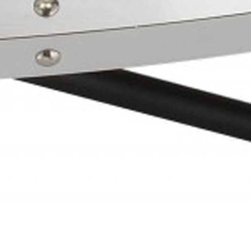 Iron Round Coffee Table with Sturdy Frame and Compact Design for Living Room