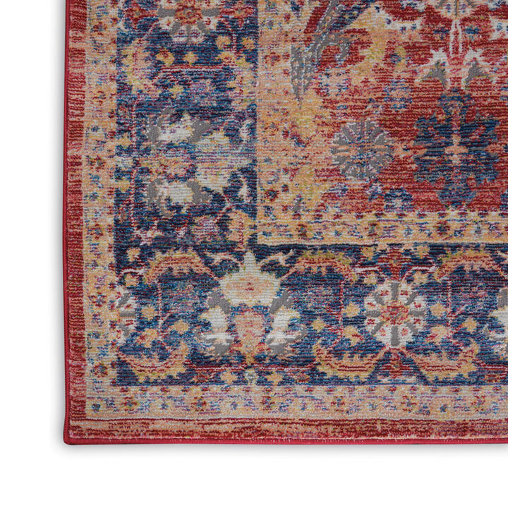 HomeRoots Oriental Distressed Non Skid Area Rug