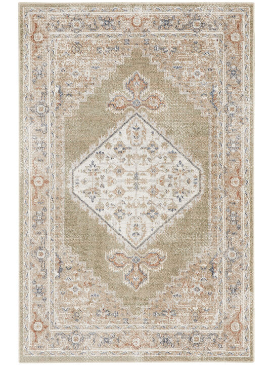 Astra Machine Washable ASW11 Sage/Multicolor 3'3" x 5' Rug