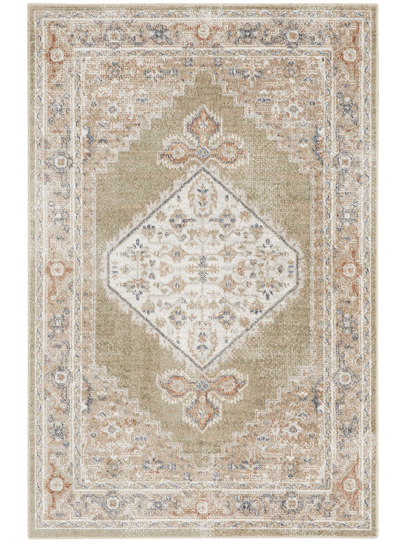 Astra Machine Washable ASW11 Sage/Multicolor 3'3" x 5' Rug