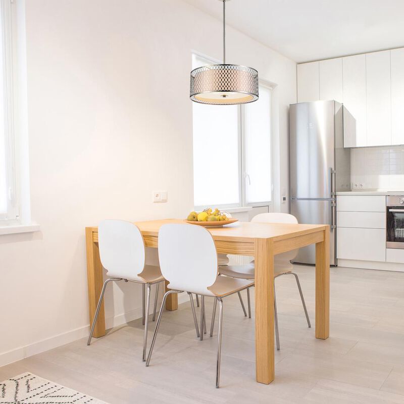 Mikayla 5 Light Drum Shade Chandelier With Satin Nickel Finish