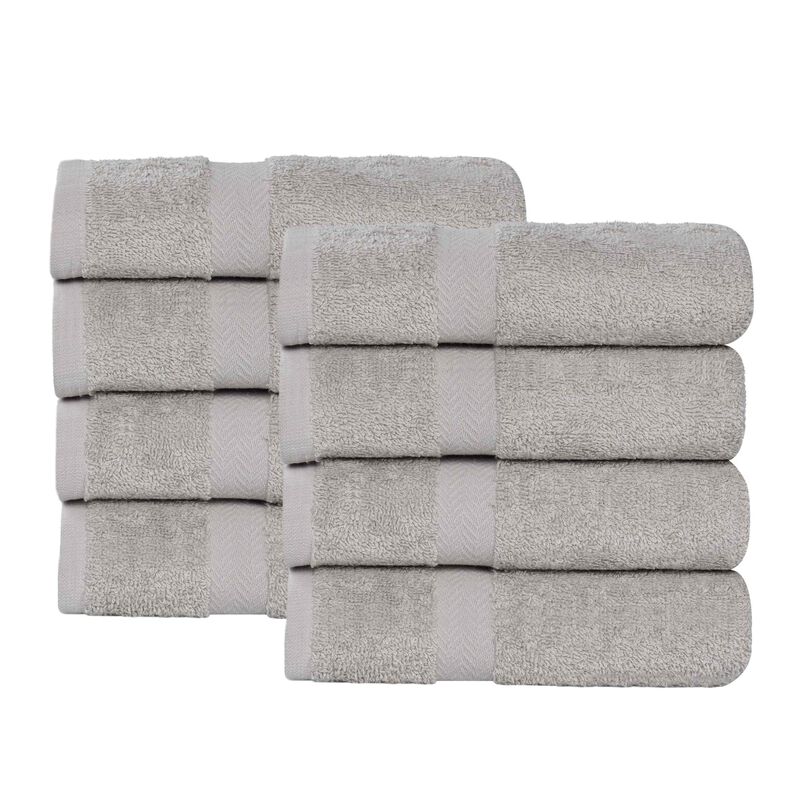 Absorbent Cotton Hand Towel Set of 8 for Bathroom, Spa and Kitchen Use image number 0
