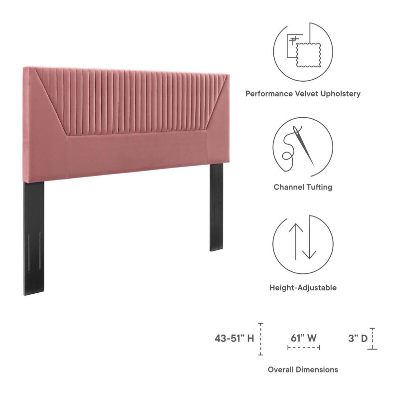 Modway - Patience Channel Tufted Performance Velvet King/California King Headboard image number 5