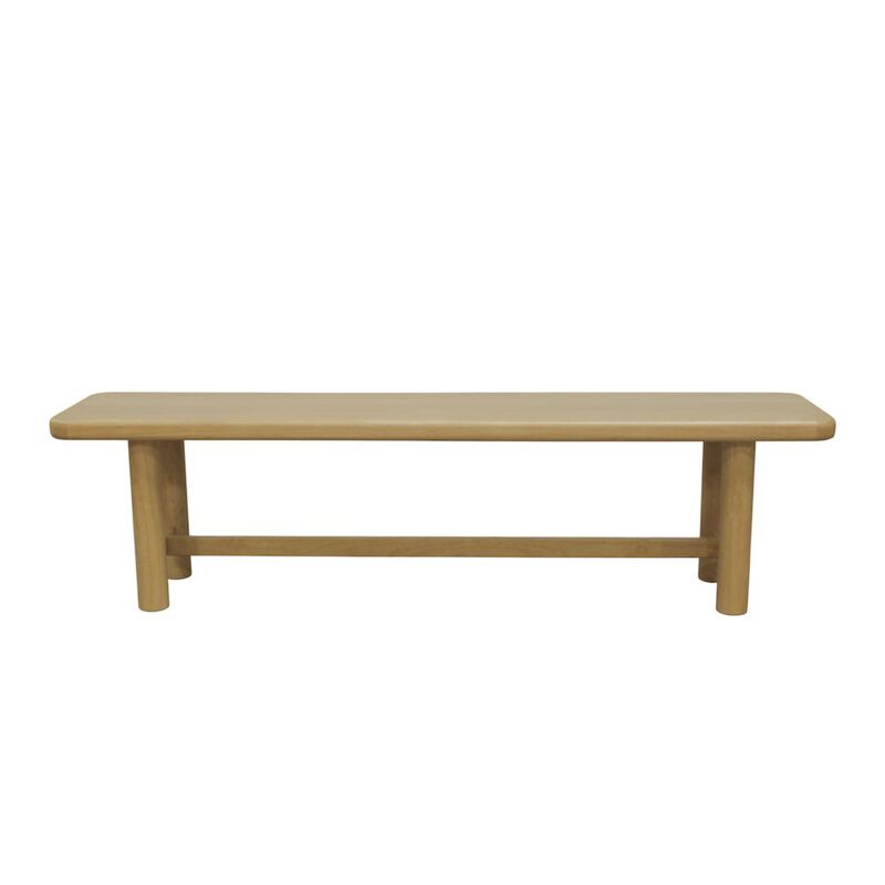 Alpine Furniture Hudson Dining Bench, Light Oak image number 0