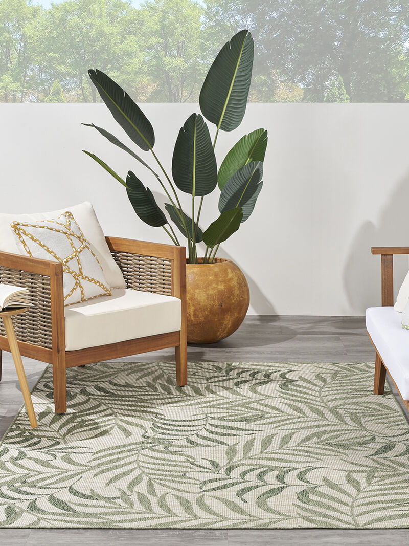 Garden Oasis GOA01 Ivory/Green 4' x 6' Rug